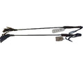 Rouge Riding Crop with Rounded Wooden Handle