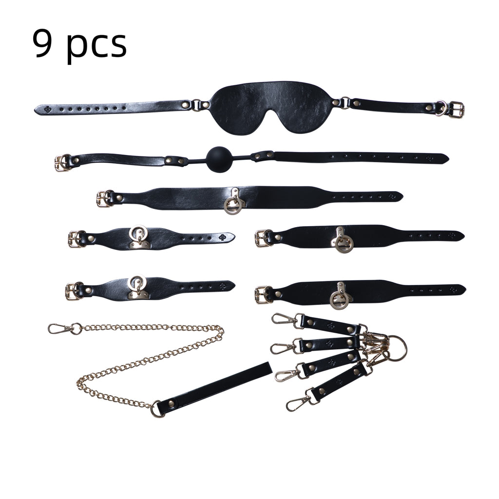Honey Play Box - Kinky Play Kit - Bondage Kit 8 Piece Vegan Leather Bondage Kit