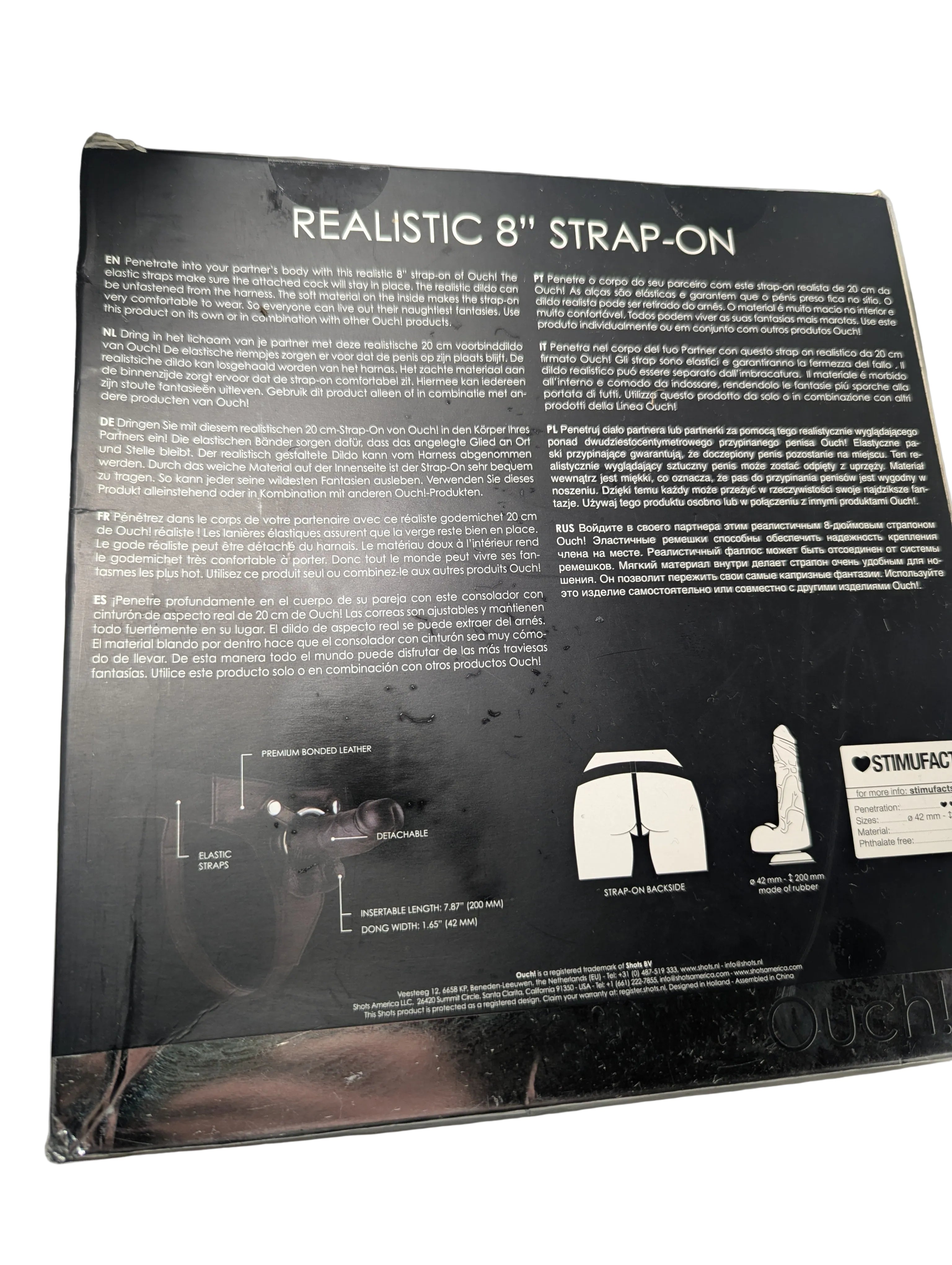 Ouch! leather strap on kit