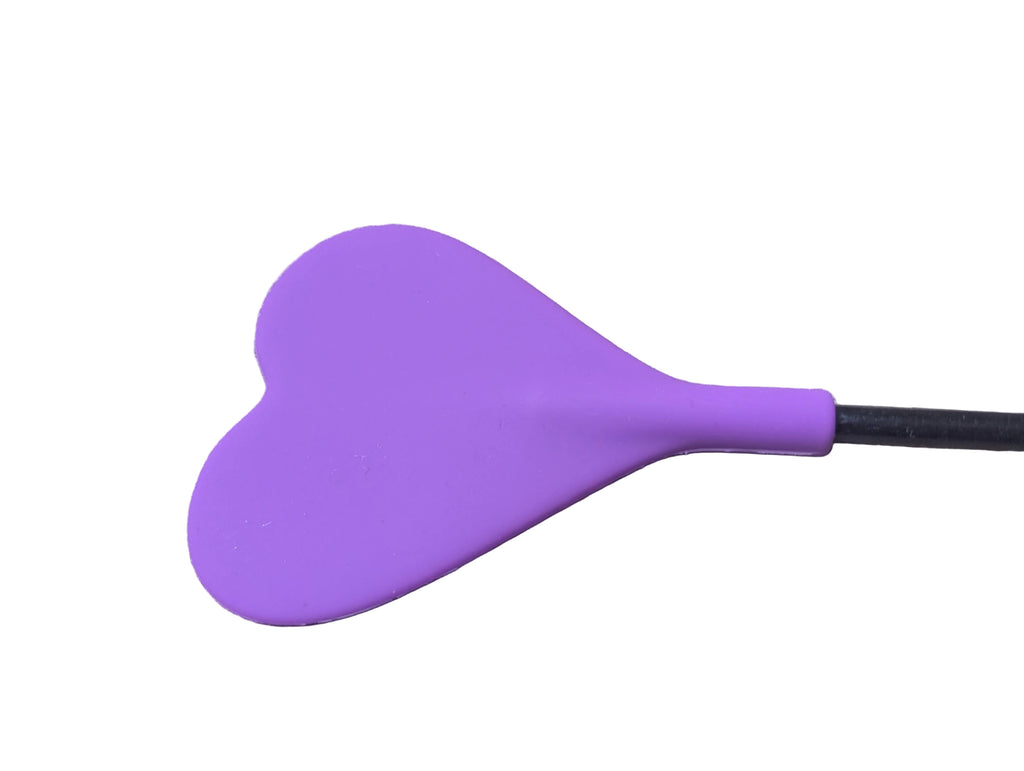 Purple silicone heart crop