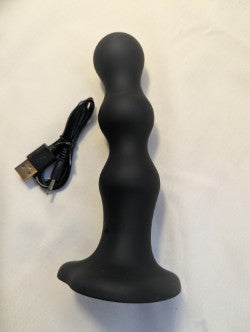6 inch black vibrating anal dildo