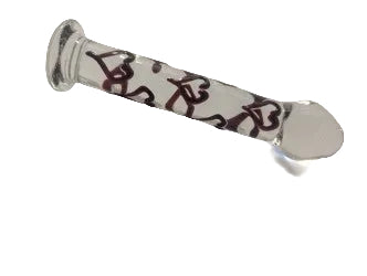 Love heart glass dildo