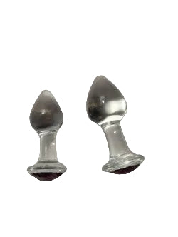 Glass diamond butt plug