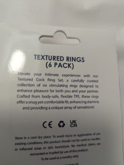 Loving joy textured cock rings (6 pack)
