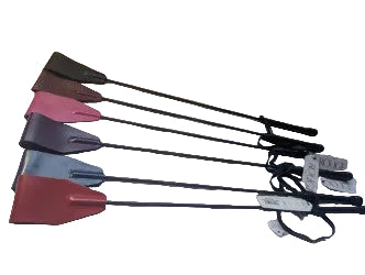 Rouge leather riding crop