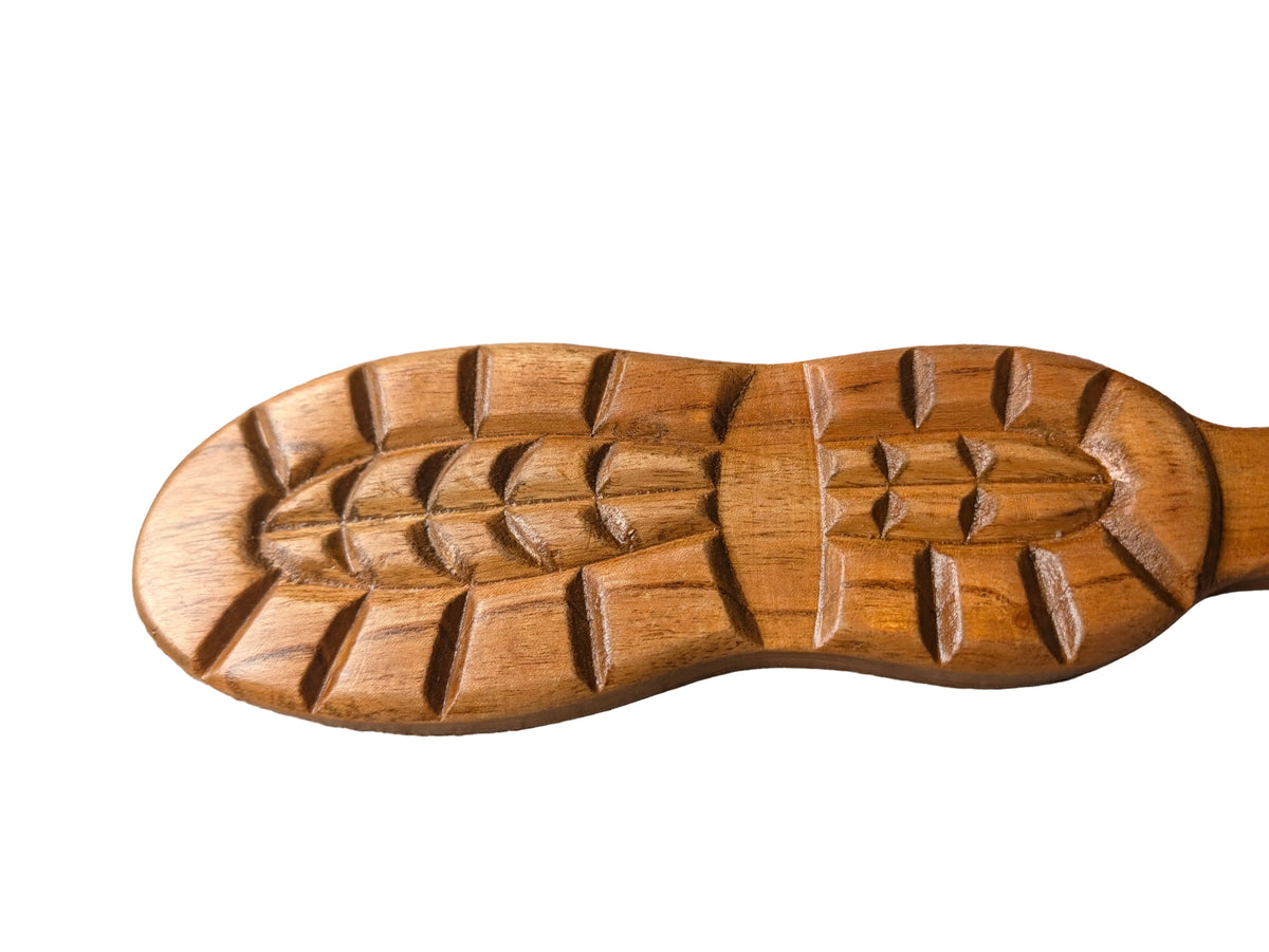 Boot Shaped Heavy Wooden Paddle – Solid Wood Impact Toy