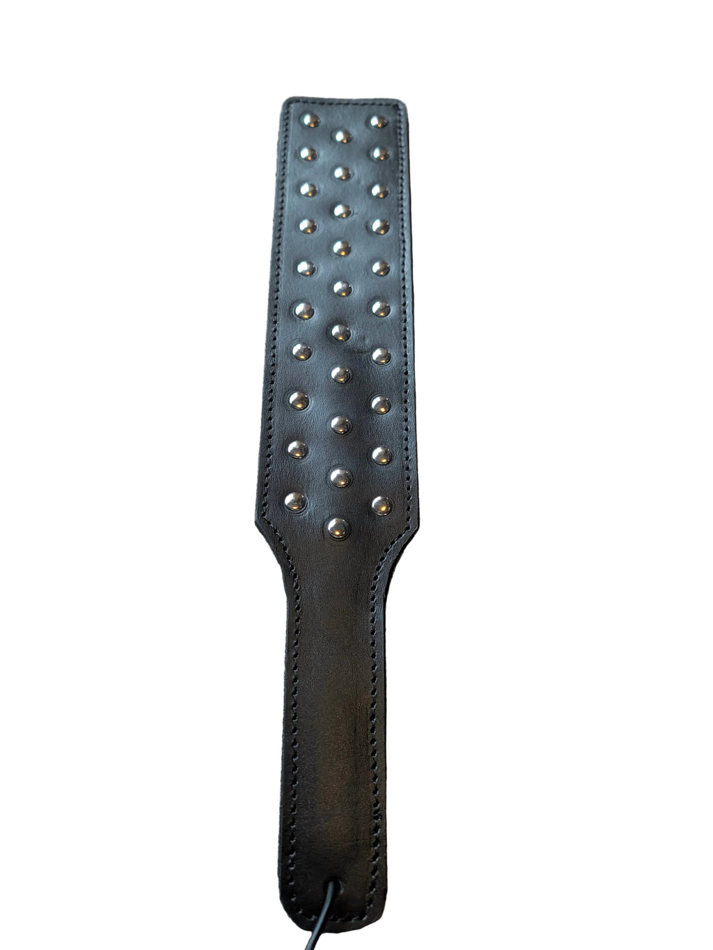 Studded leather paddle