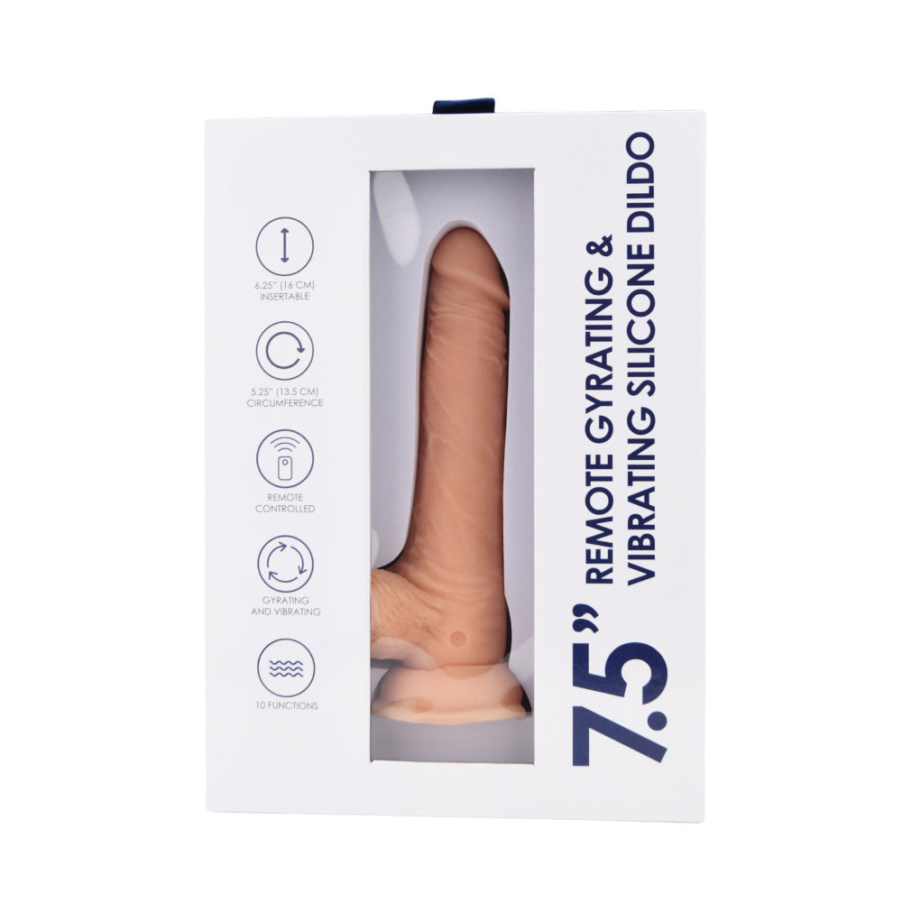 Loving Joy 7.5″ Remote Gyrating & Vibrating Silicone Dildo