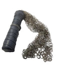 Leather handle ring chain flogger