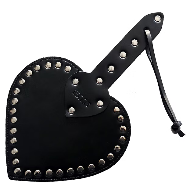 Rouge leather heart paddle