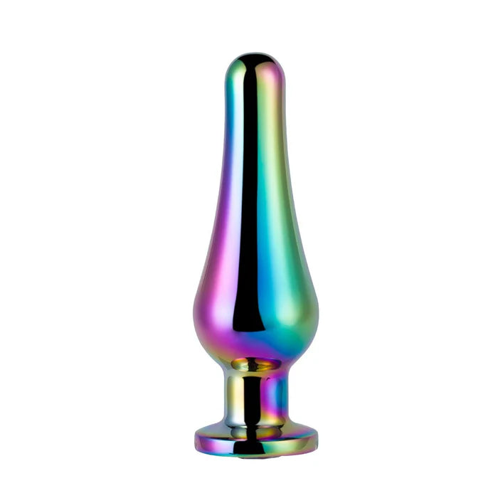 Oil slick iridescent diamond butt plug