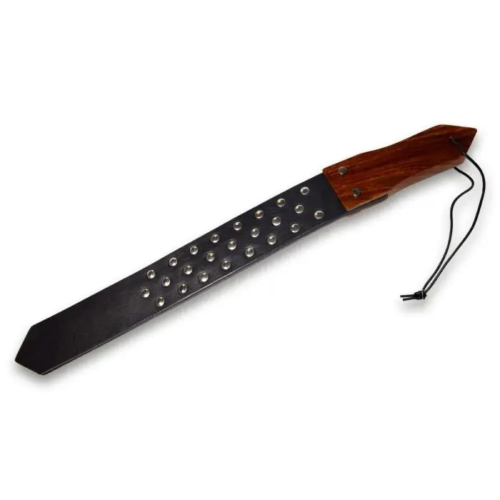 Leather and Wood Studded Paddle