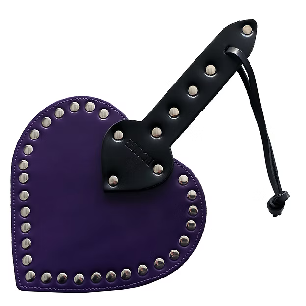 Rouge leather heart paddle