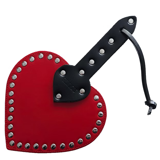 Rouge leather heart paddle